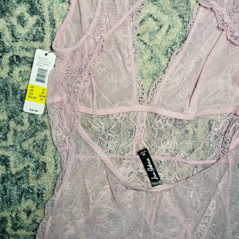 Sam Edelman Lace Dawn Pink Bodysuit - Picture 9 of 11